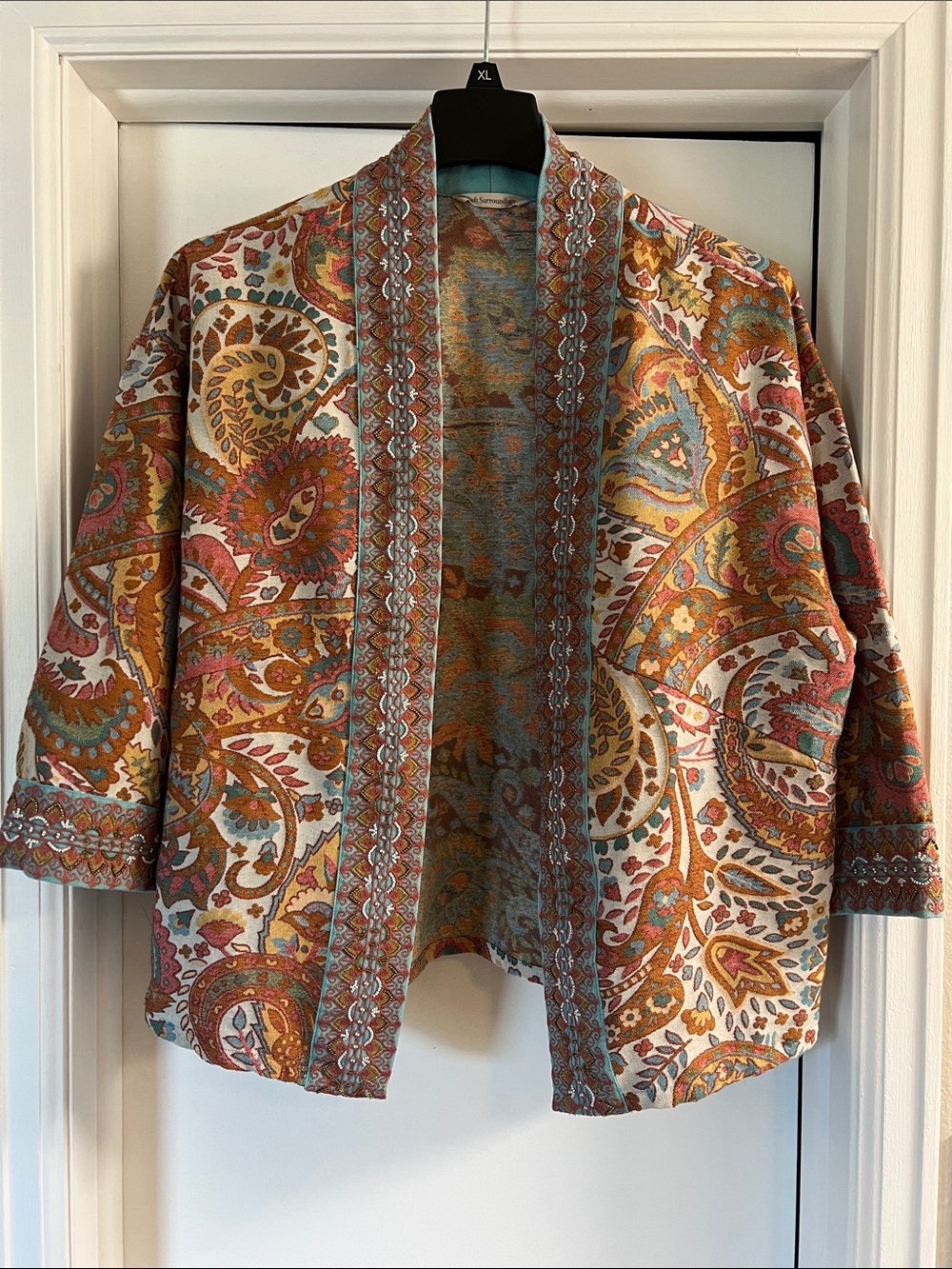 Soft Surroundings - Paisley Tapestry Open Kimono Verrado Jacket, Great Condition - Picture 2 of 12